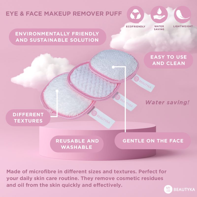 Puff desmaquillador de ojos y rostro