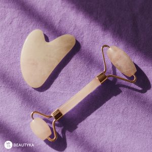 Set: Rodillo & Gua Sha de Cuarzo Rosa