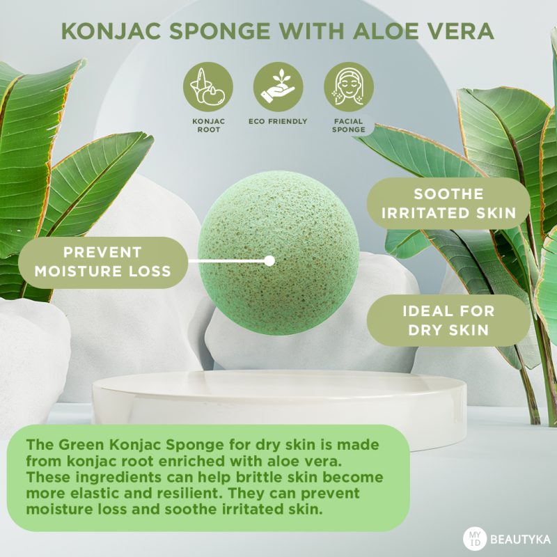 Konjac Sponge with Aloe Vera