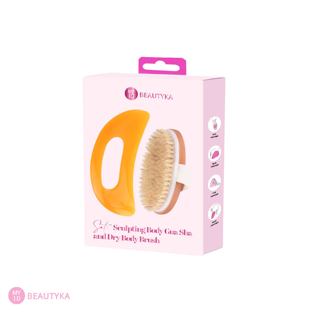 Set: Sculpting Body Gua Sha and Dry Body Brush